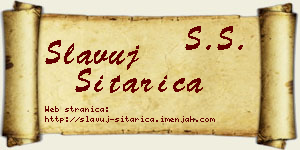 Slavuj Sitarica vizit kartica